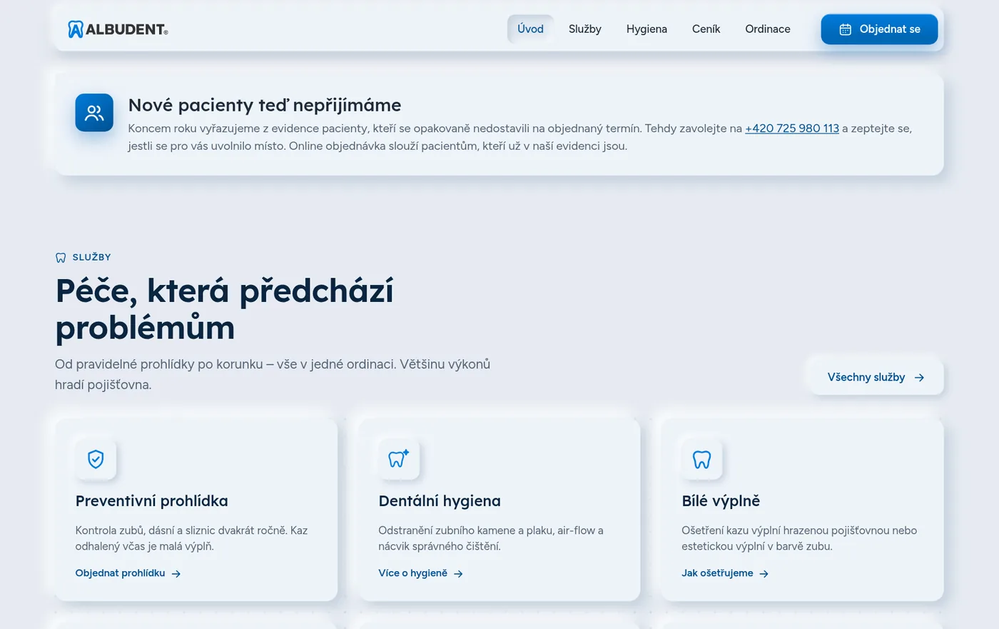 Informace pro nové pacienty
